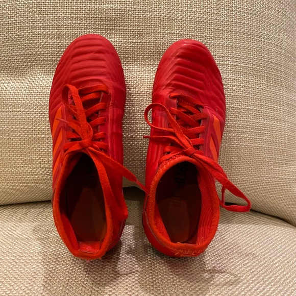 Adidas Youth Red / Orange  Rapture Cleats / Size 2 - Picture 6 of 10
